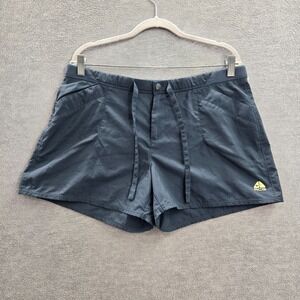 VINTAGE Nike ACG Women Shorts XL Blue Chino Tennis Drawstring‎ Y2K
